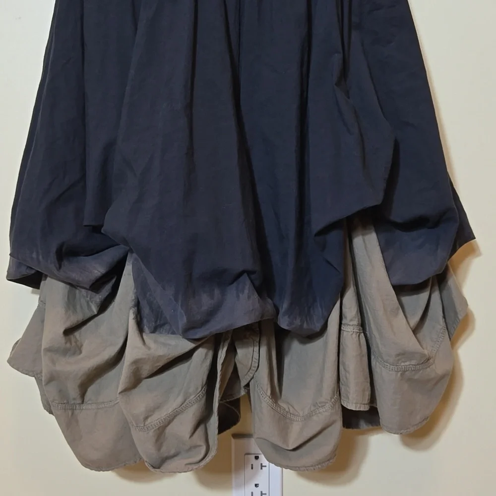 Luna Luz Women's Dress Size Medium Bubble Tie Hem Dip Dye Hippie Festival Cotton - Picture 4 of 15